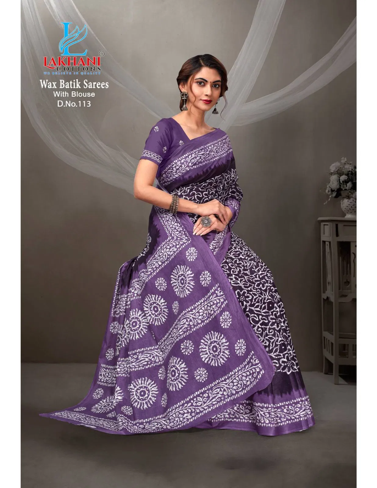 Wax Batik Vol 01 By Lakhani Heavy Cotton Printed Sarees Wholesalers In Delhi